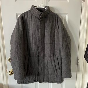 Cardinal of Canada Men’s  Mercer Box Quilted Wool Blend Jacket Grey Sz XL
